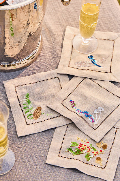 Forest Walk Cocktail Napkin Assorted Set of 4