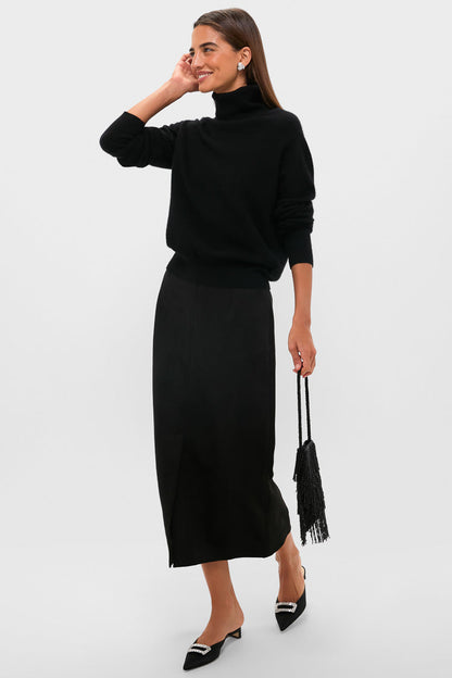 Black Suede Lorna Pencil Skirt