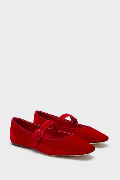 Red Velvet Ginger Mary Jane Flats