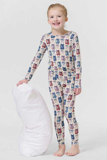 Ballet Slippers Kids Bamboo Pj Set