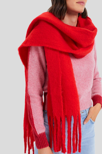 Red Chic Solid Scarf