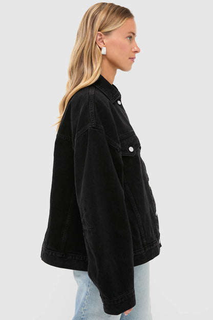 Vintage Black Sia Denim Jacket