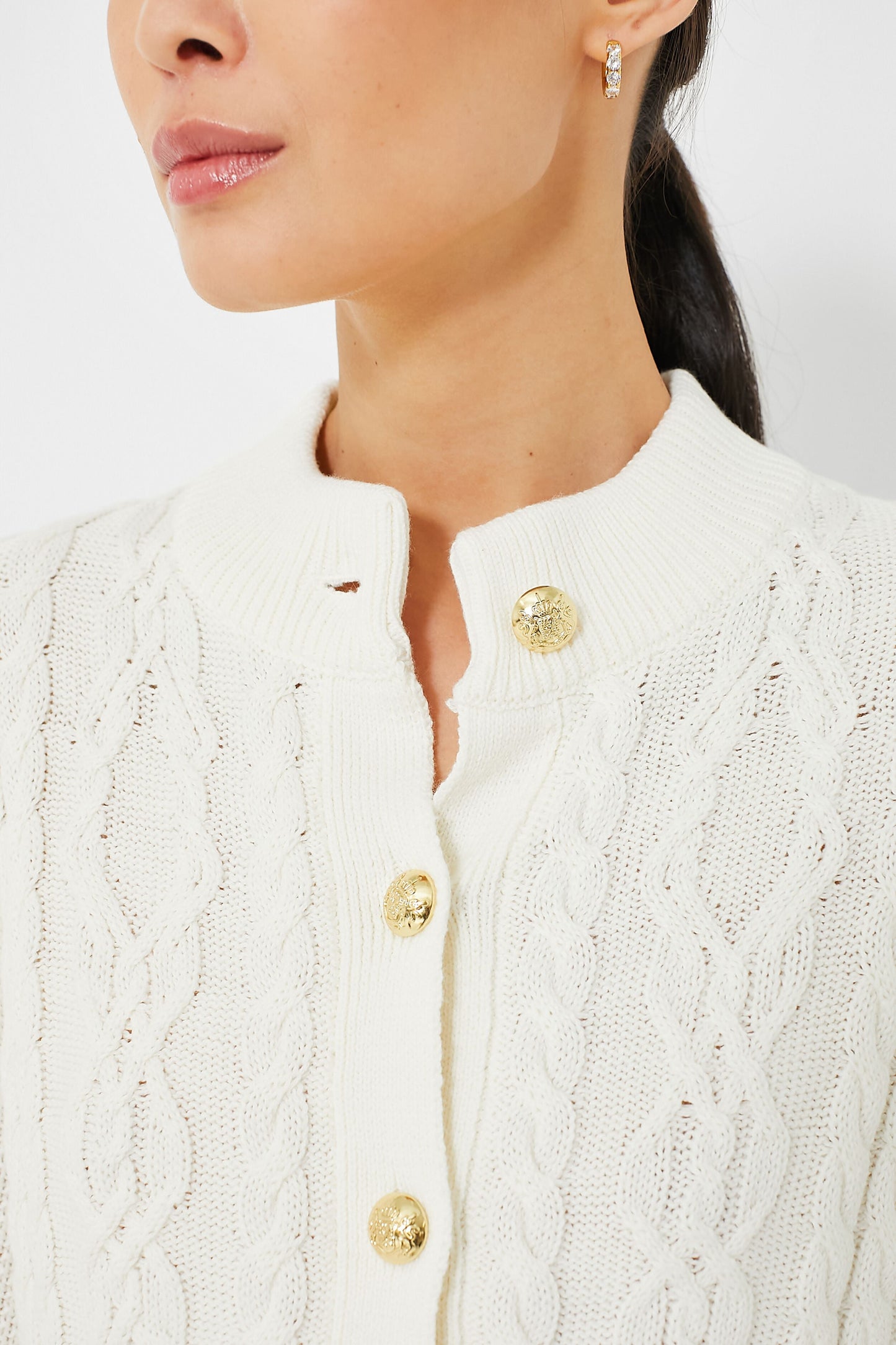 White Cotton Colette Cardigan