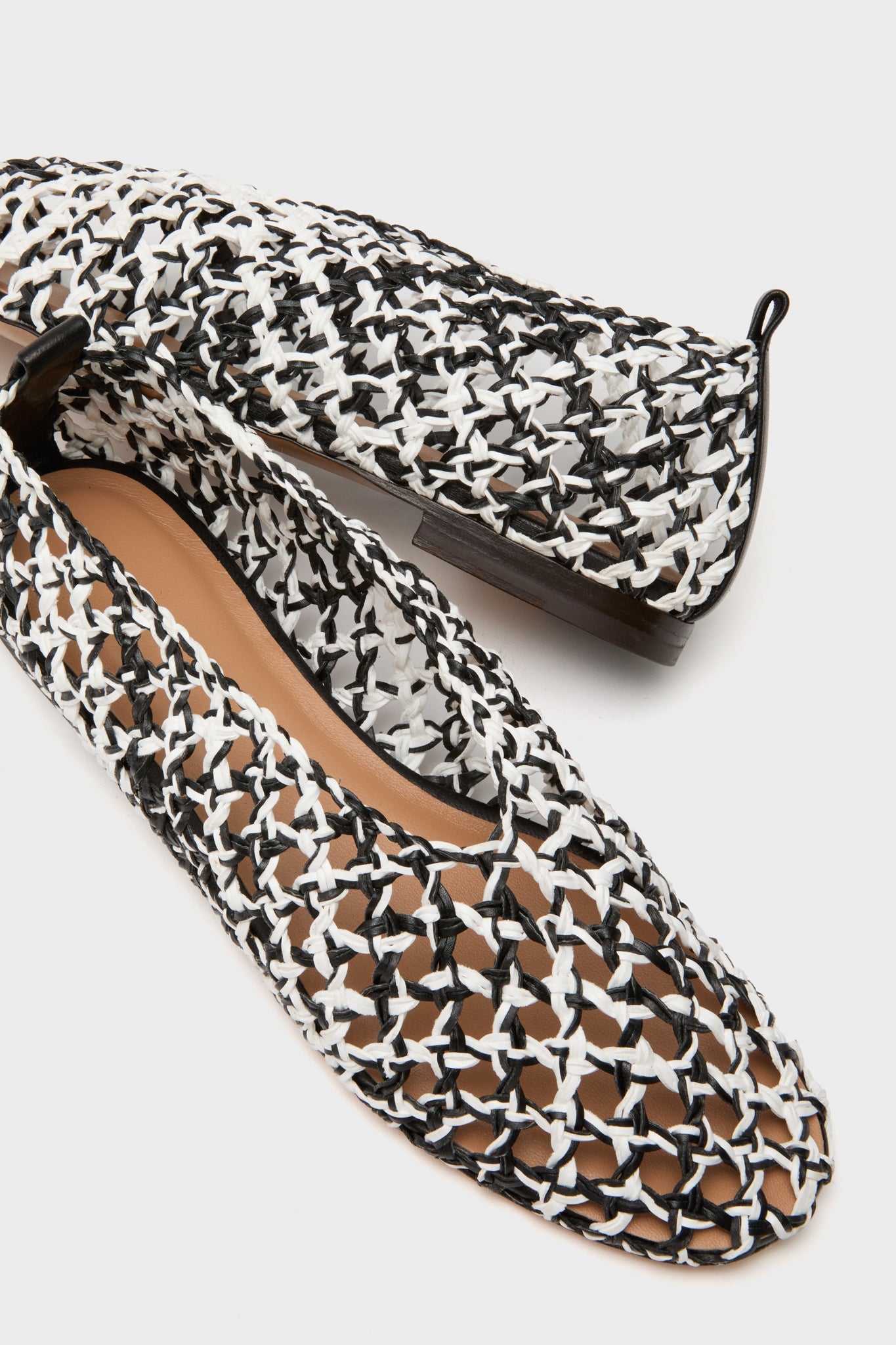 Black and White Woven Ballerina