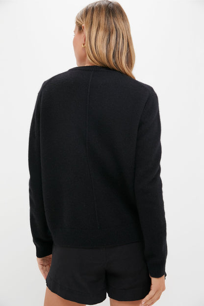 Black Cashmere Boyfriend Bodie Crewneck
