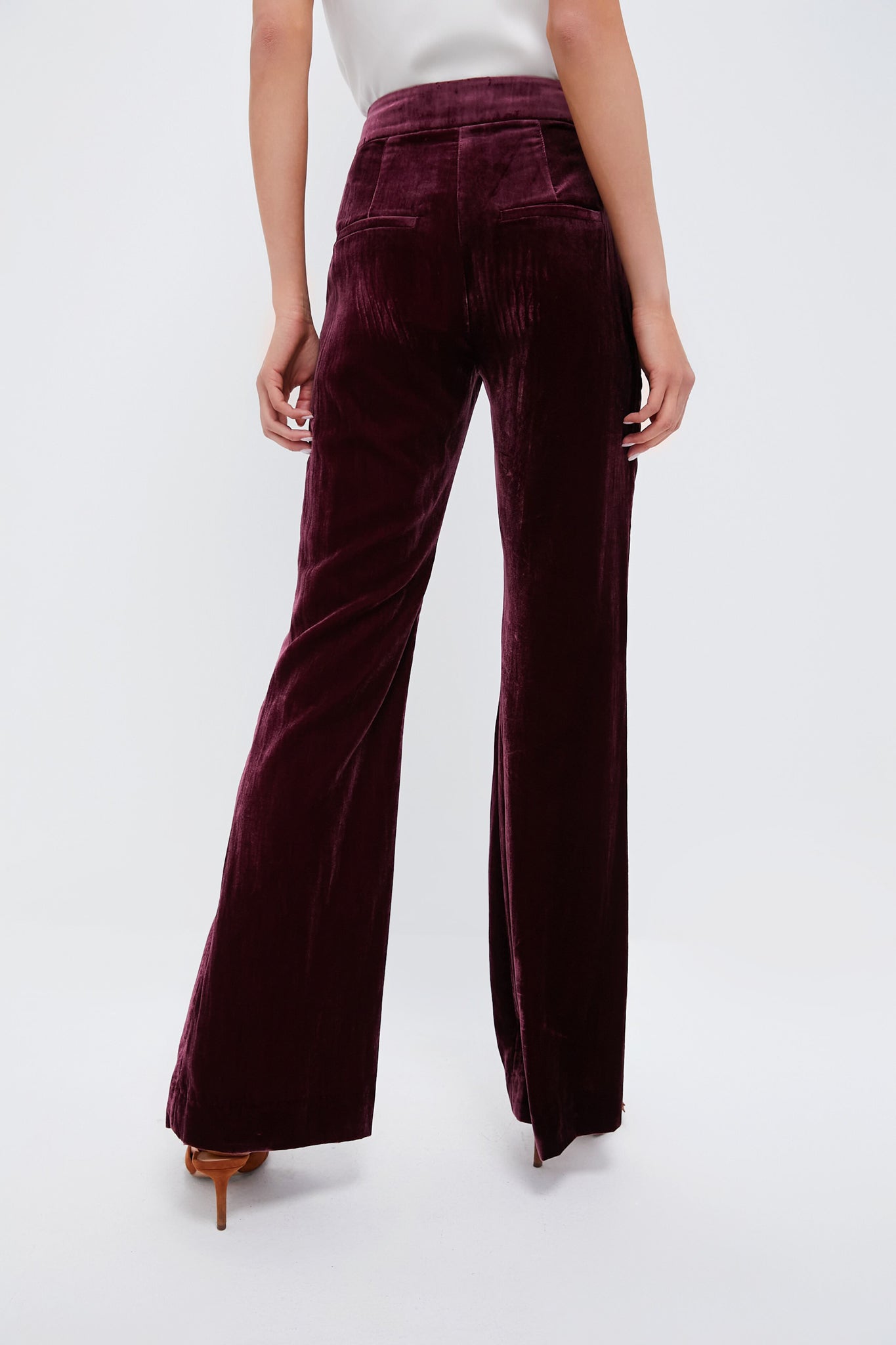 Wine Lebone Velour Pant