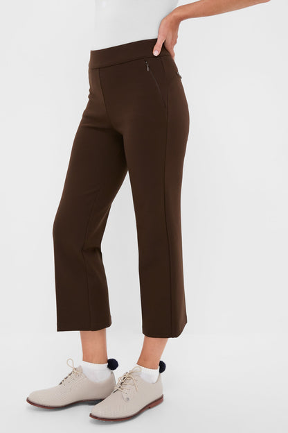 Chocolate Brown 25 Inch Cropped Compression September Pant