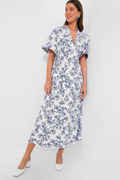 Vintage Rose Blue Ankita California Poplin Dress