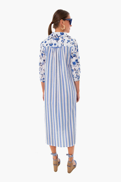 Provence Blue Brooklyn Long Dress