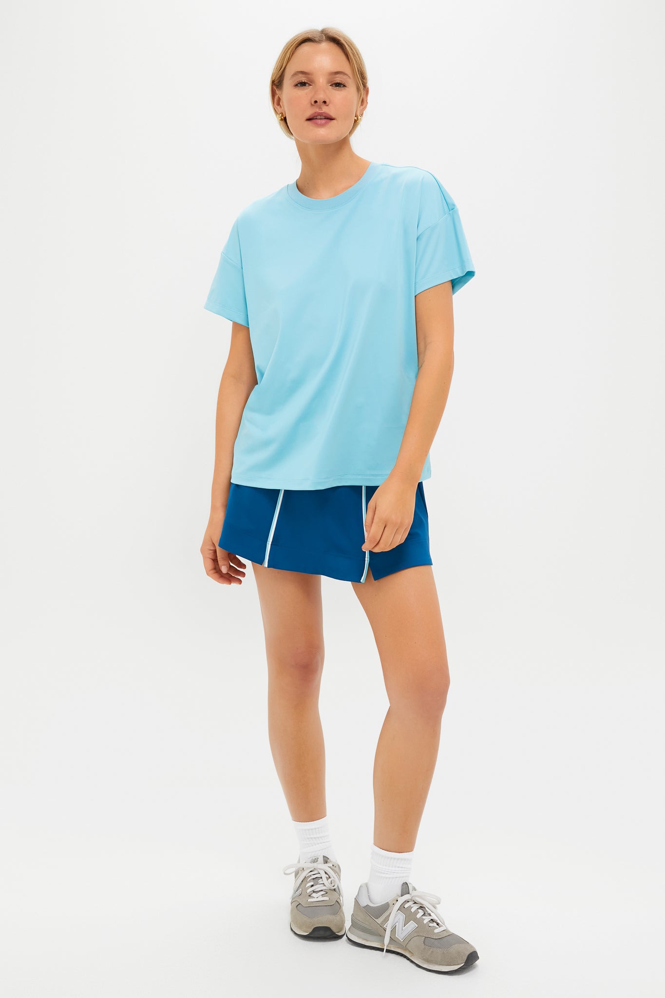 Milky Blue Short Sleeve Performance Jersey Ryan Boyfriend Tee