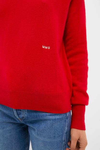Martin Red Cashmere Turtleneck Sweater