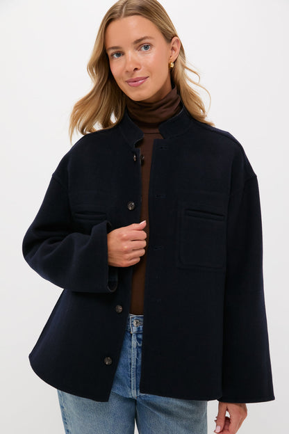 Navy and Plaid Reversible Bonnie Jacket