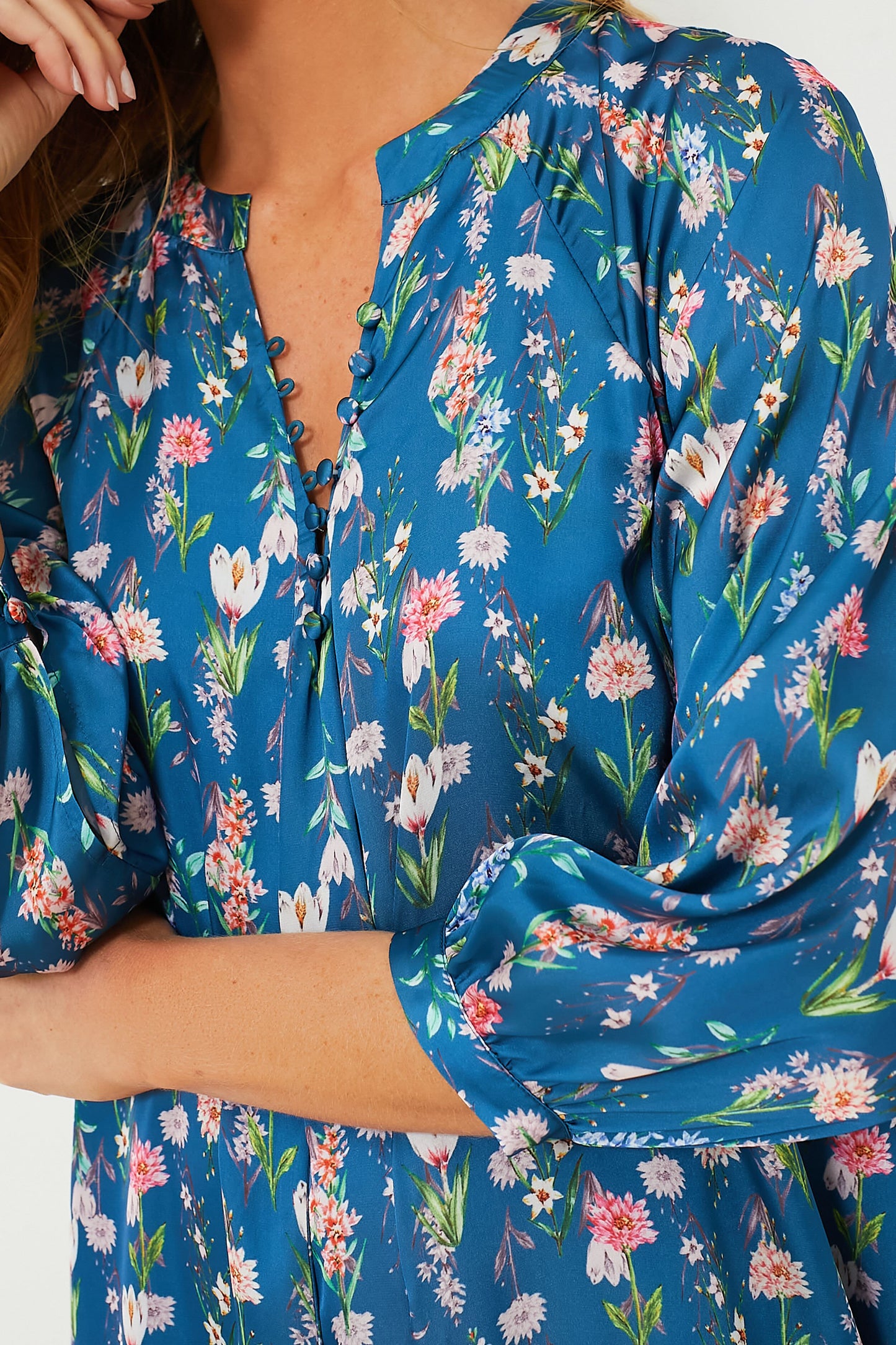 Navy Floral Zoe Maxi Dress