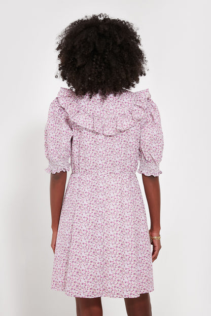 Purple Floral Periwinkle Mini Dress