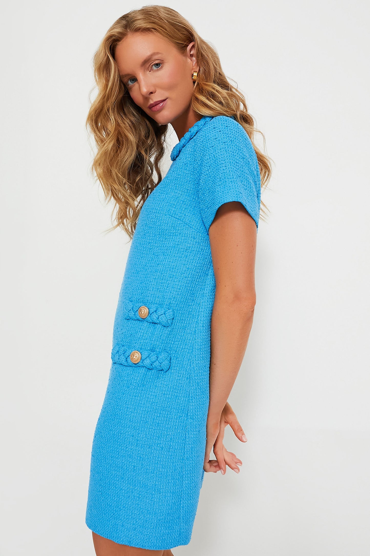 Capri Blue Tweed Jackie Dress