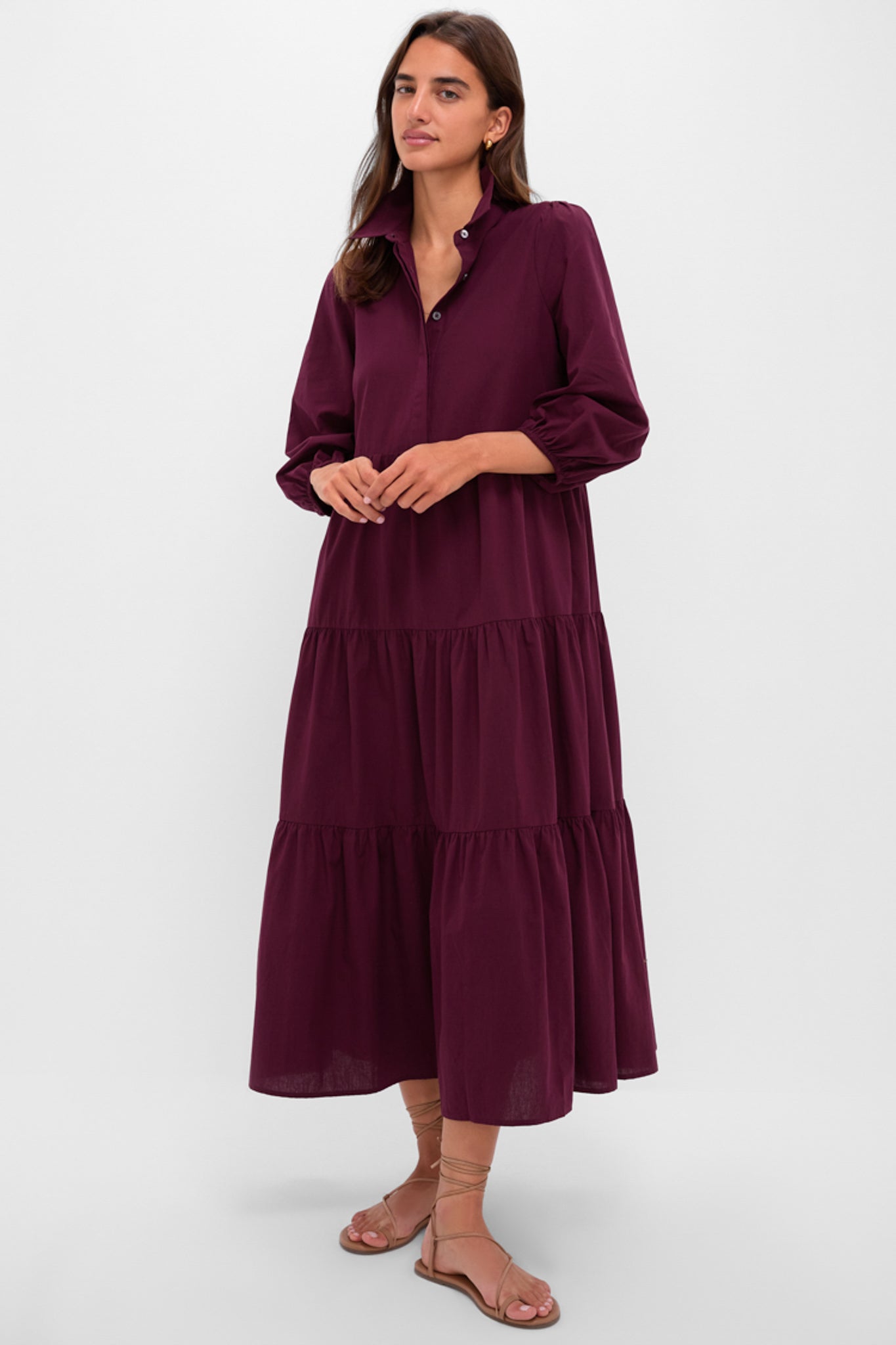 Winetasting Cotton Mabel Maxi Dress