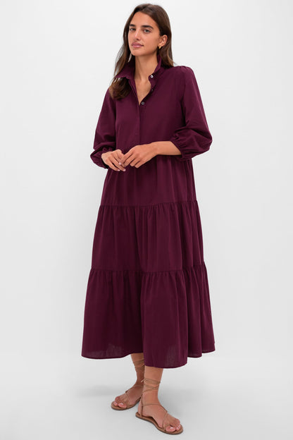 Winetasting Cotton Mabel Maxi Dress