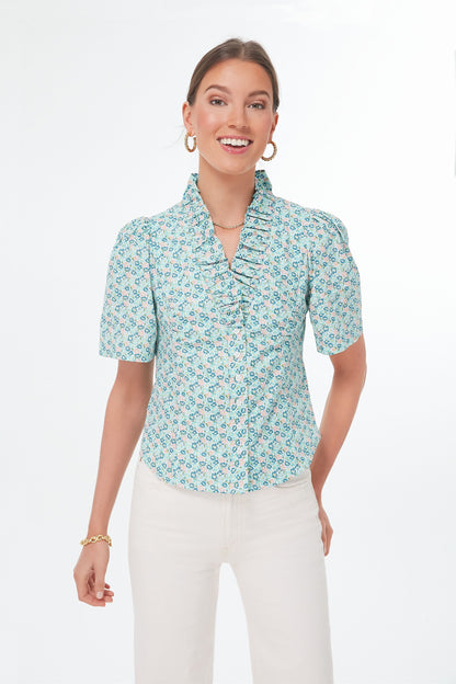 Blue Floral Rory Blouse