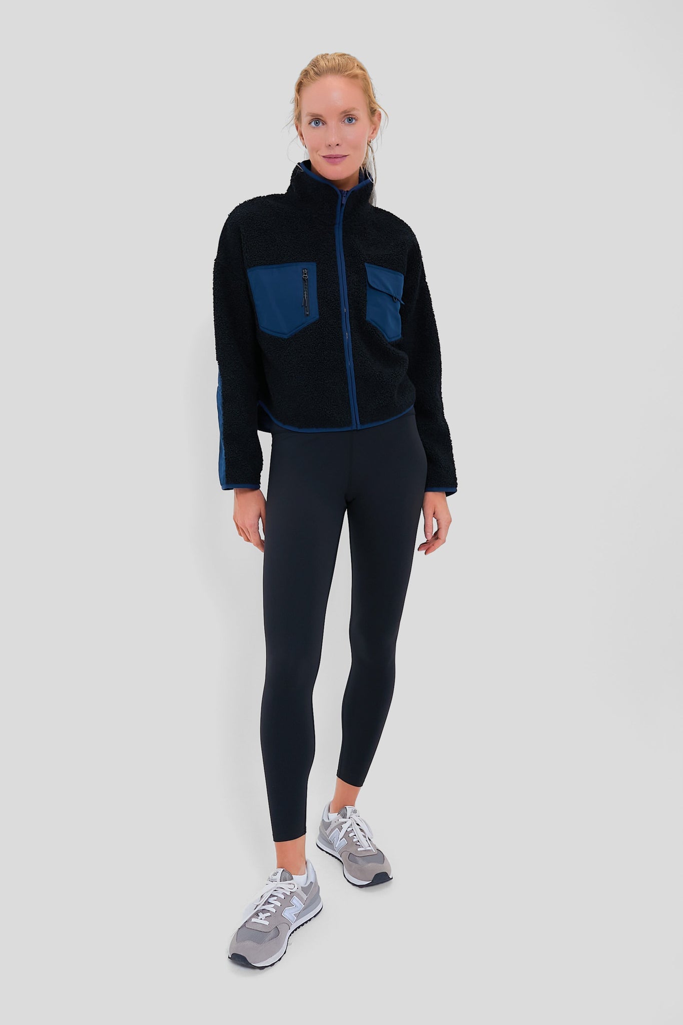 Black and Navy Lawrence Zip Up