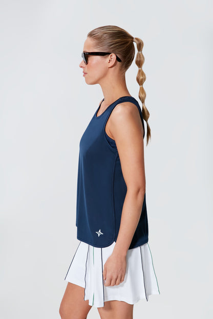Navy Cane Racerback Ellen Tank