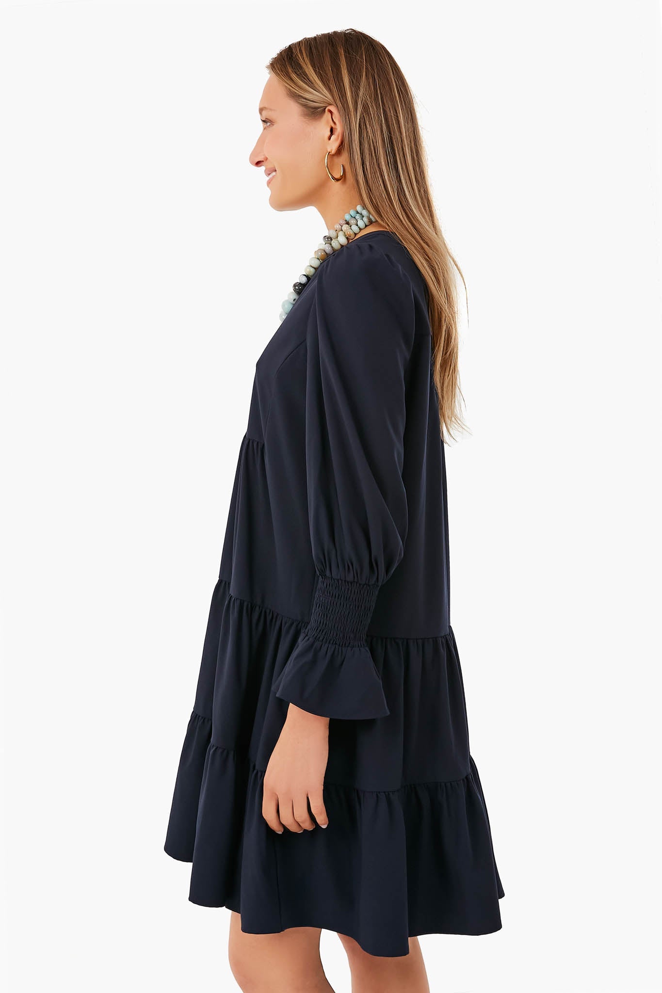 Navy Crepe Kenzo Mini Dress