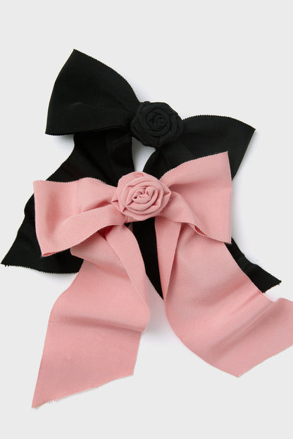 Pink Rosette Hair Bow