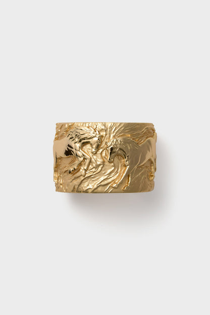 Gold Courage Horse Cuff
