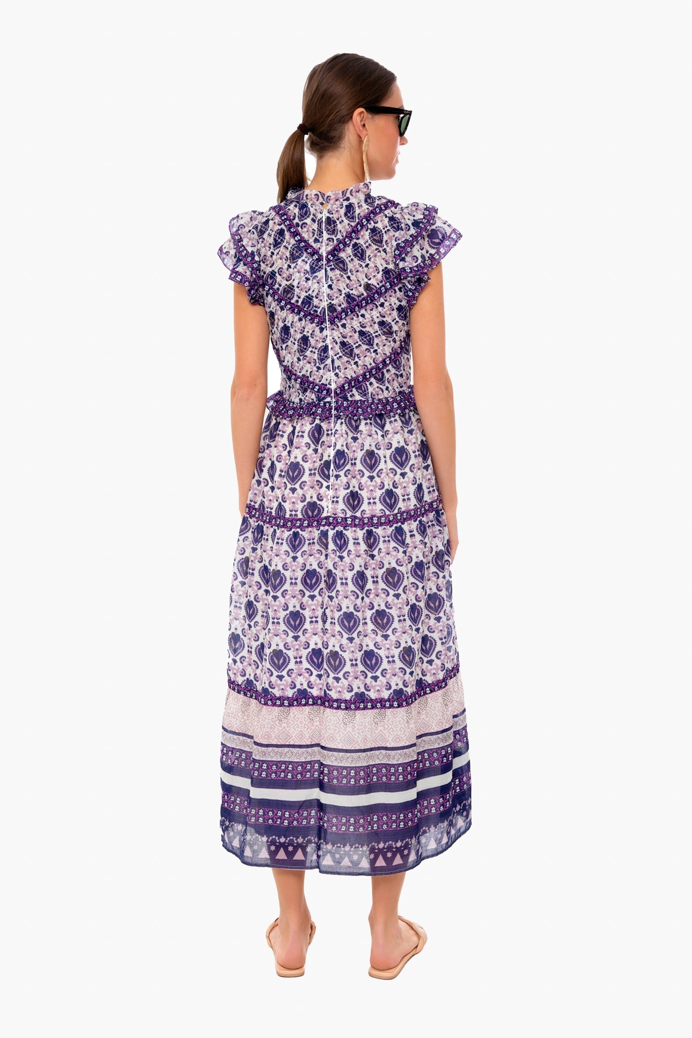Violet Brigitte Border Dress