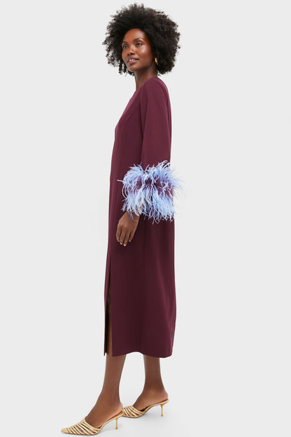 Winetasting Feather Eleanor Dress