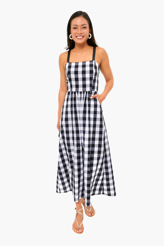 Black Gingham Lelia Dress