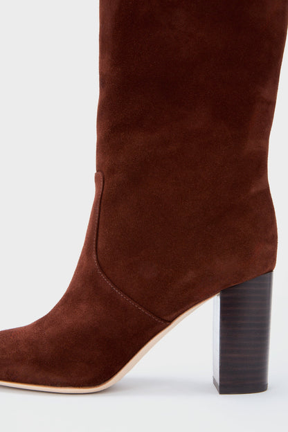 Espresso Suede Goldy Boots