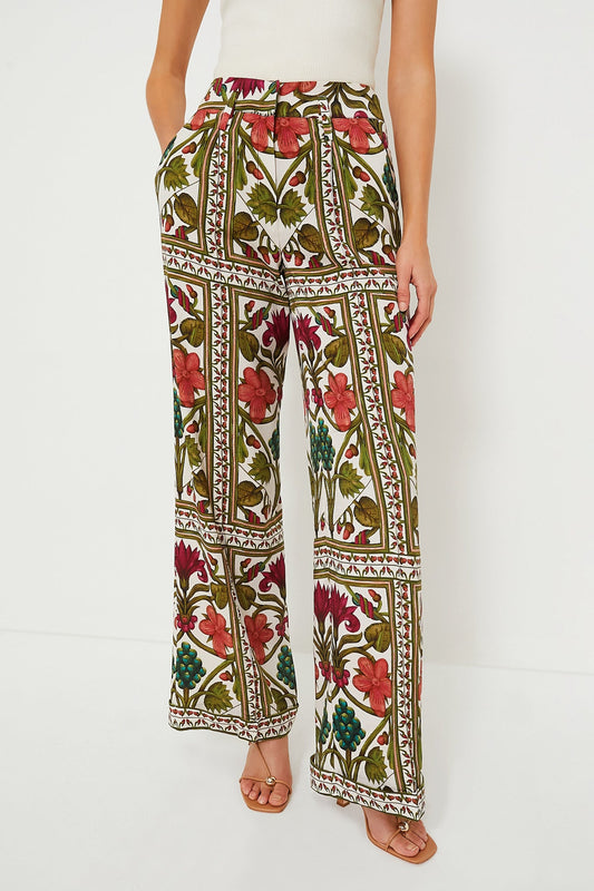 Off White Multicolor Maria Pants