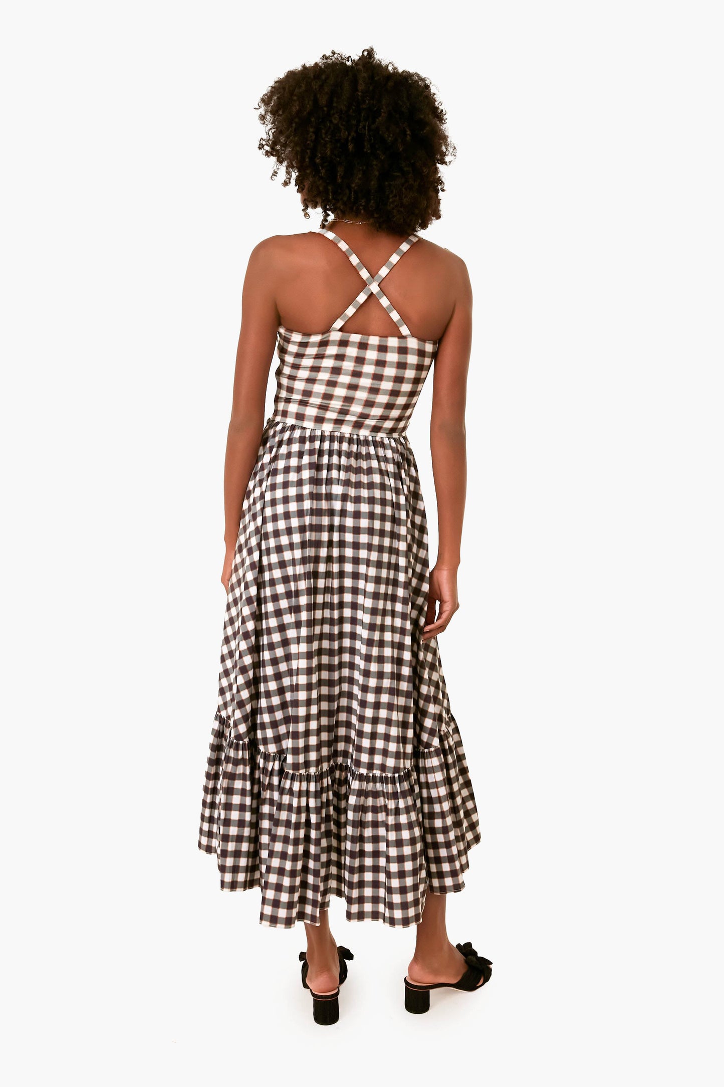 Black Check Plaid Veronica Dress