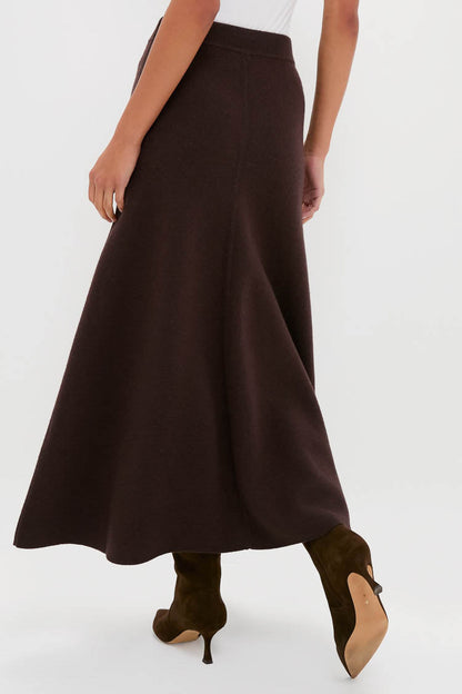 Chocolate Emmett Knit Maxi Skirt