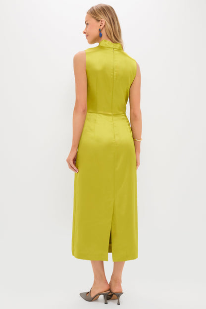 Chartreuse Satin Sinclair Dress