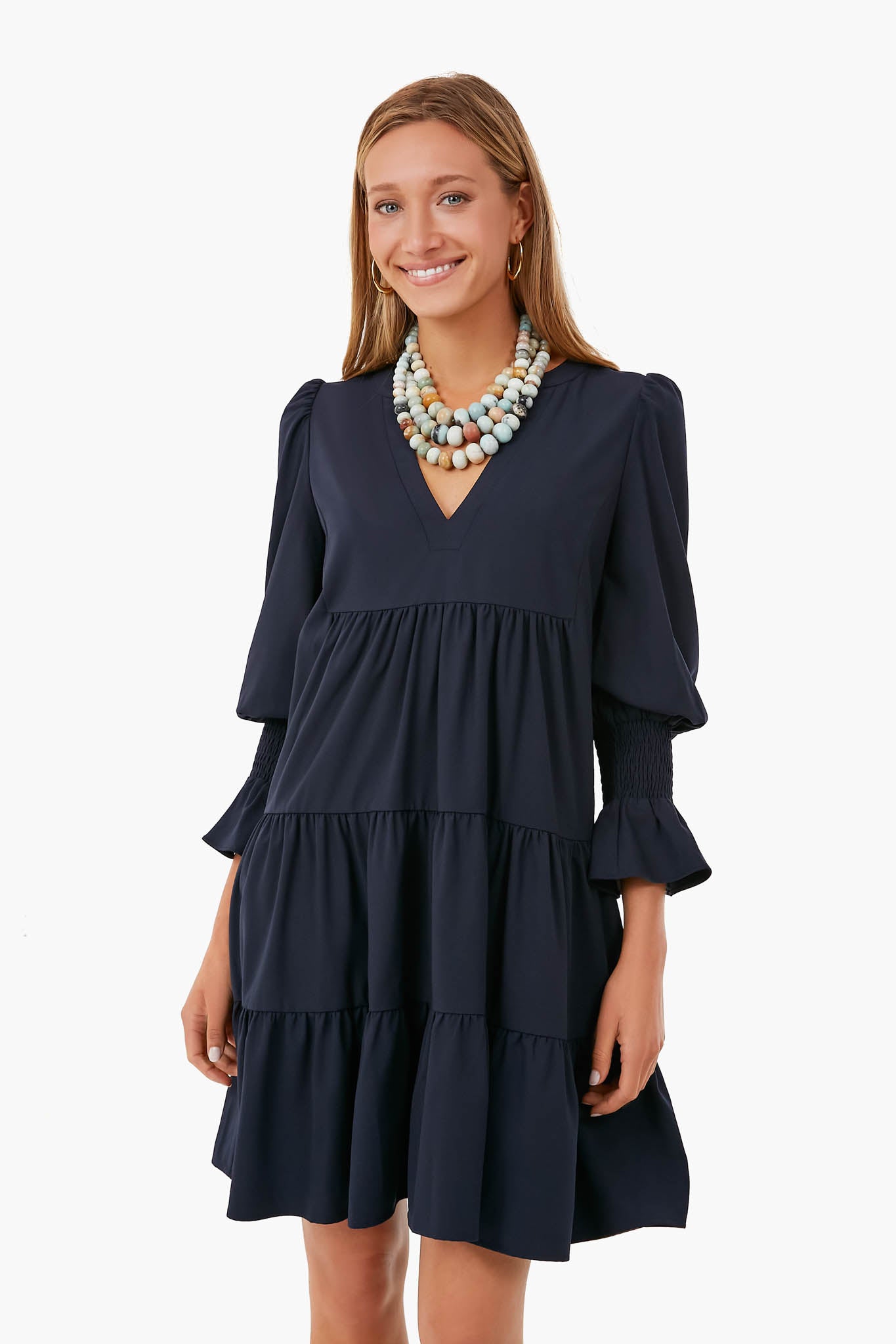 Navy Crepe Kenzo Mini Dress