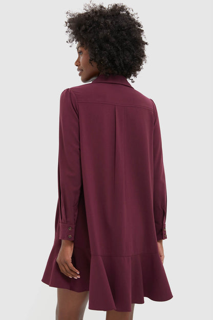 Winetasting Crepe Callahan Shirt Dress