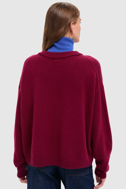 Crimson and Sapphire Doris Cashmere Sweater