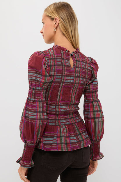 Red Plaid Jules Top