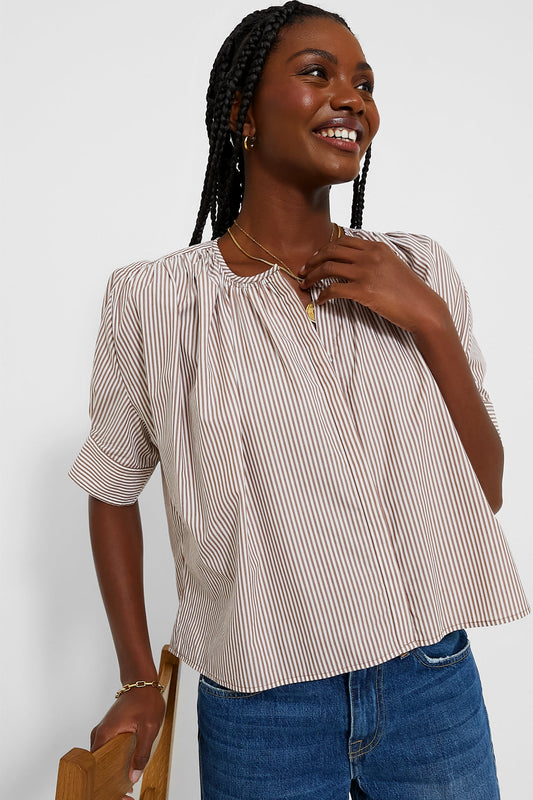 Mahogany Stripe Darby Blouse