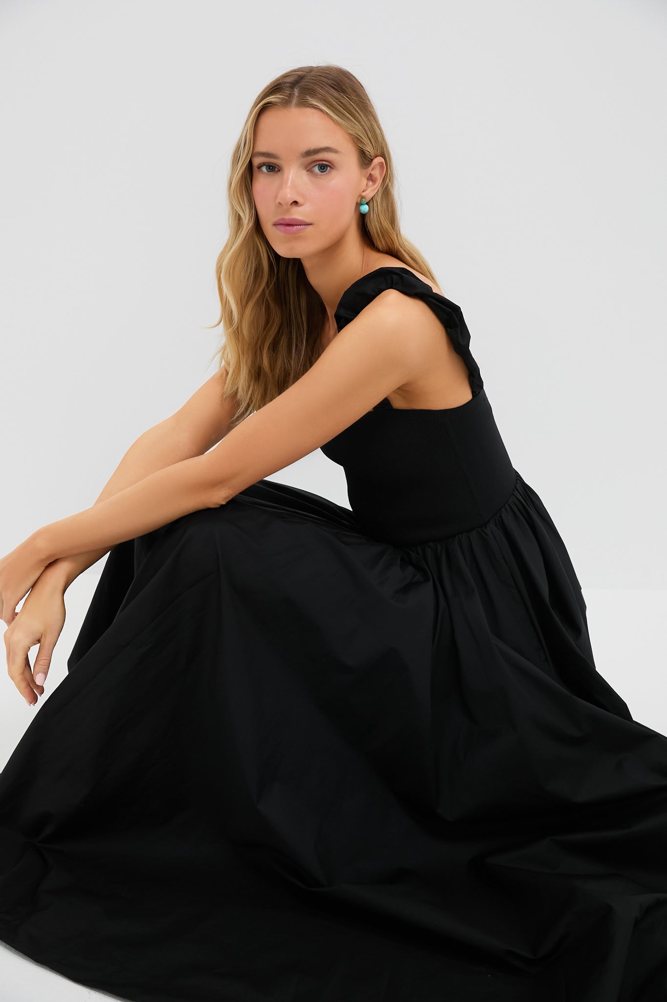 Black Mixed Media Adela Gown