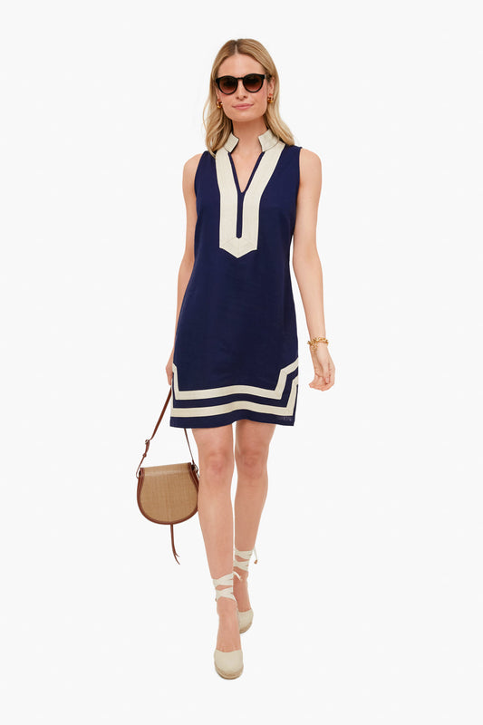 Navy Sleeveless Classic Tunic Dress