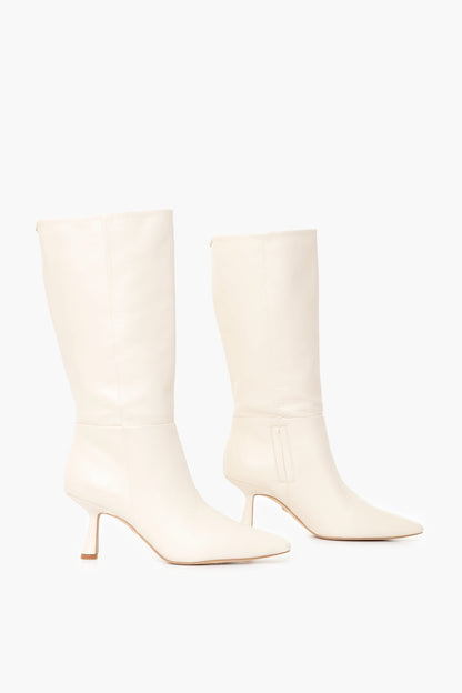 Ivory Leather Samira Boots