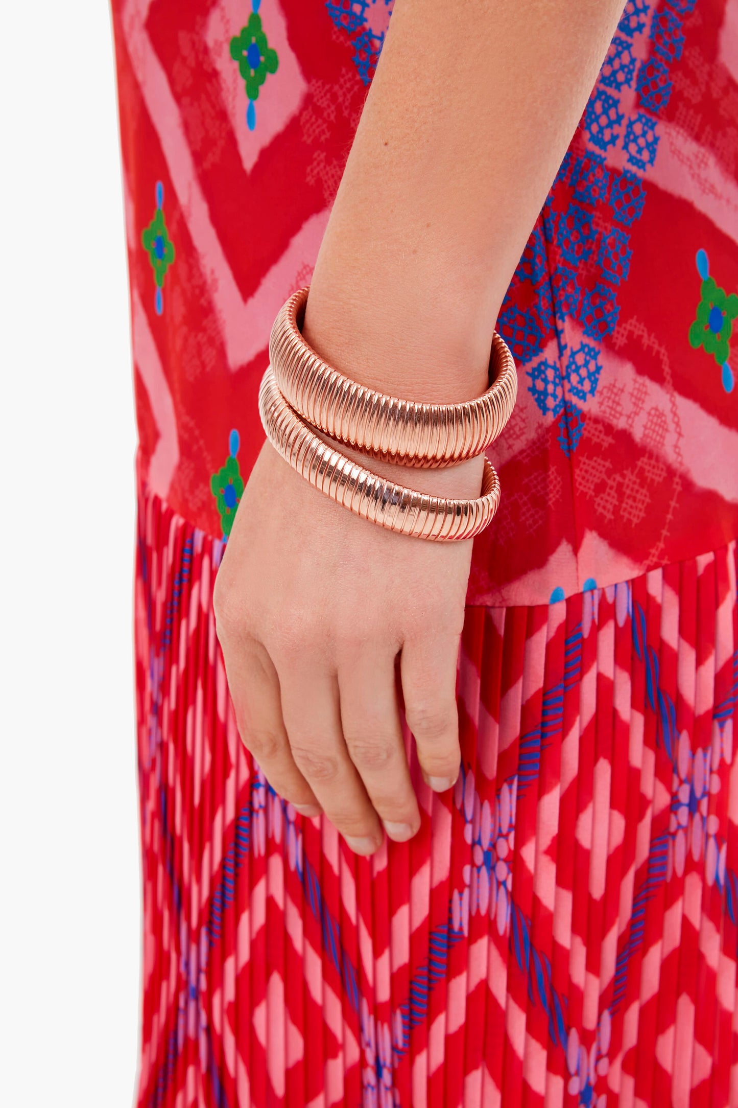 Rose Gold Cobra Bracelet Set