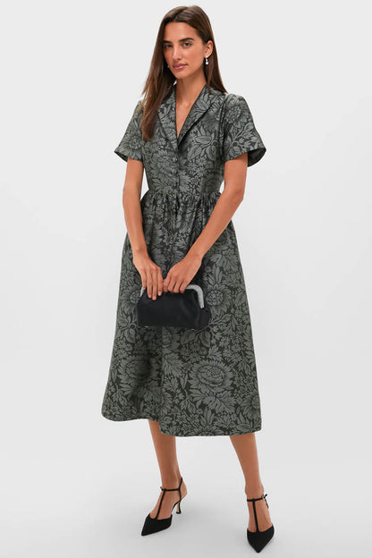 Emerald Mirasol Jacquard Adelaide Dress