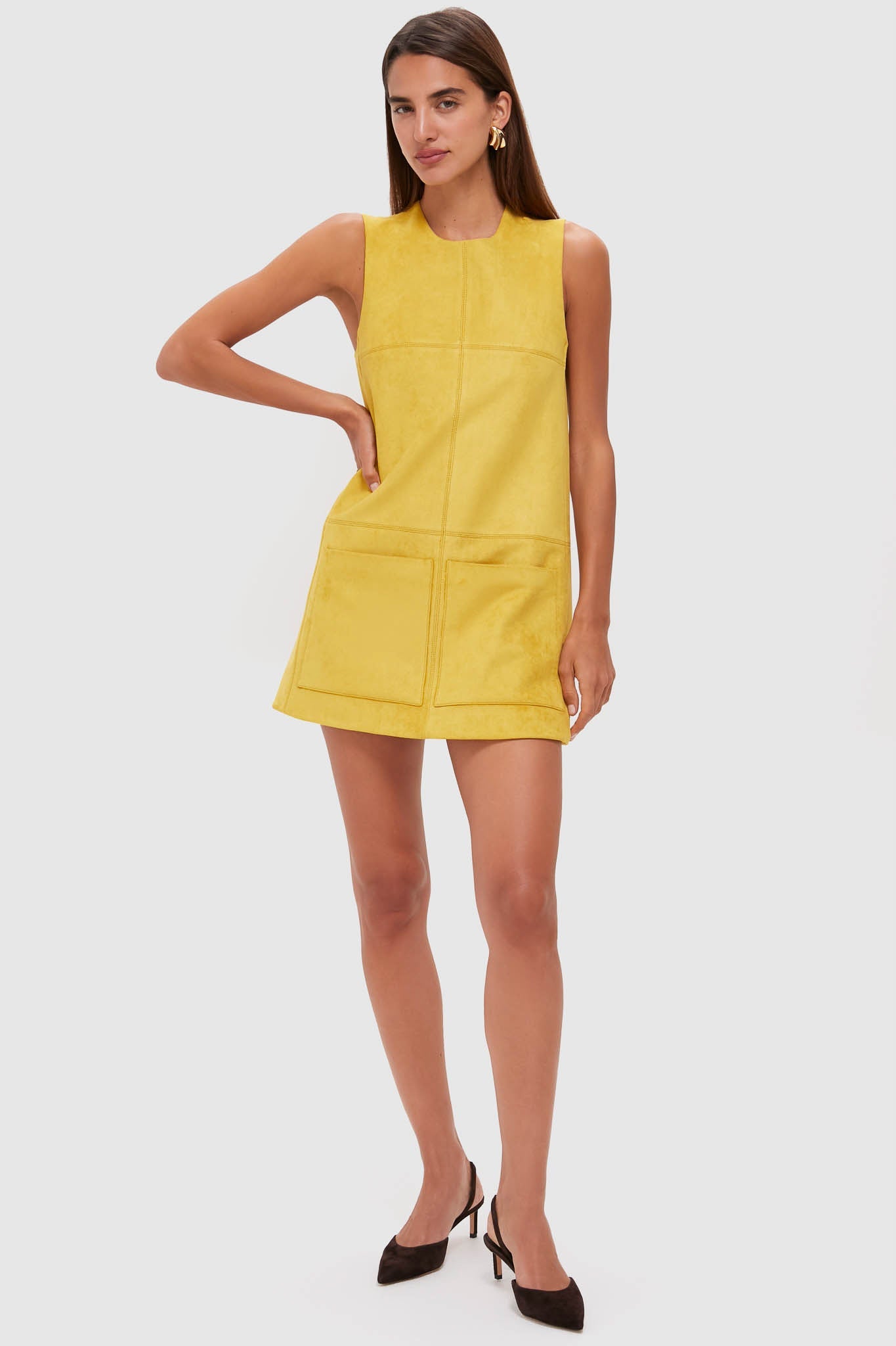Citrine Suede Dakota Mini Dress