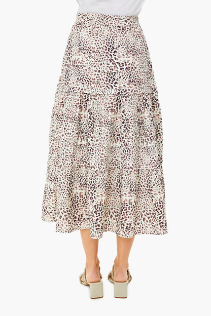 Day Calla Cheetah Pintuck Midi Skirt