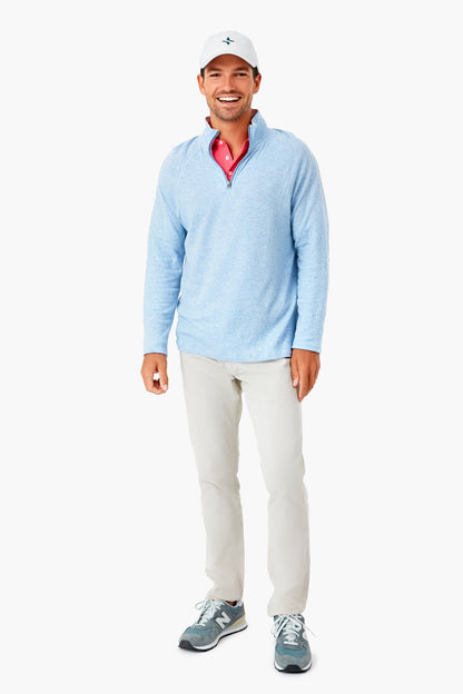 Light Blue Heather Cloud Quarter Zip