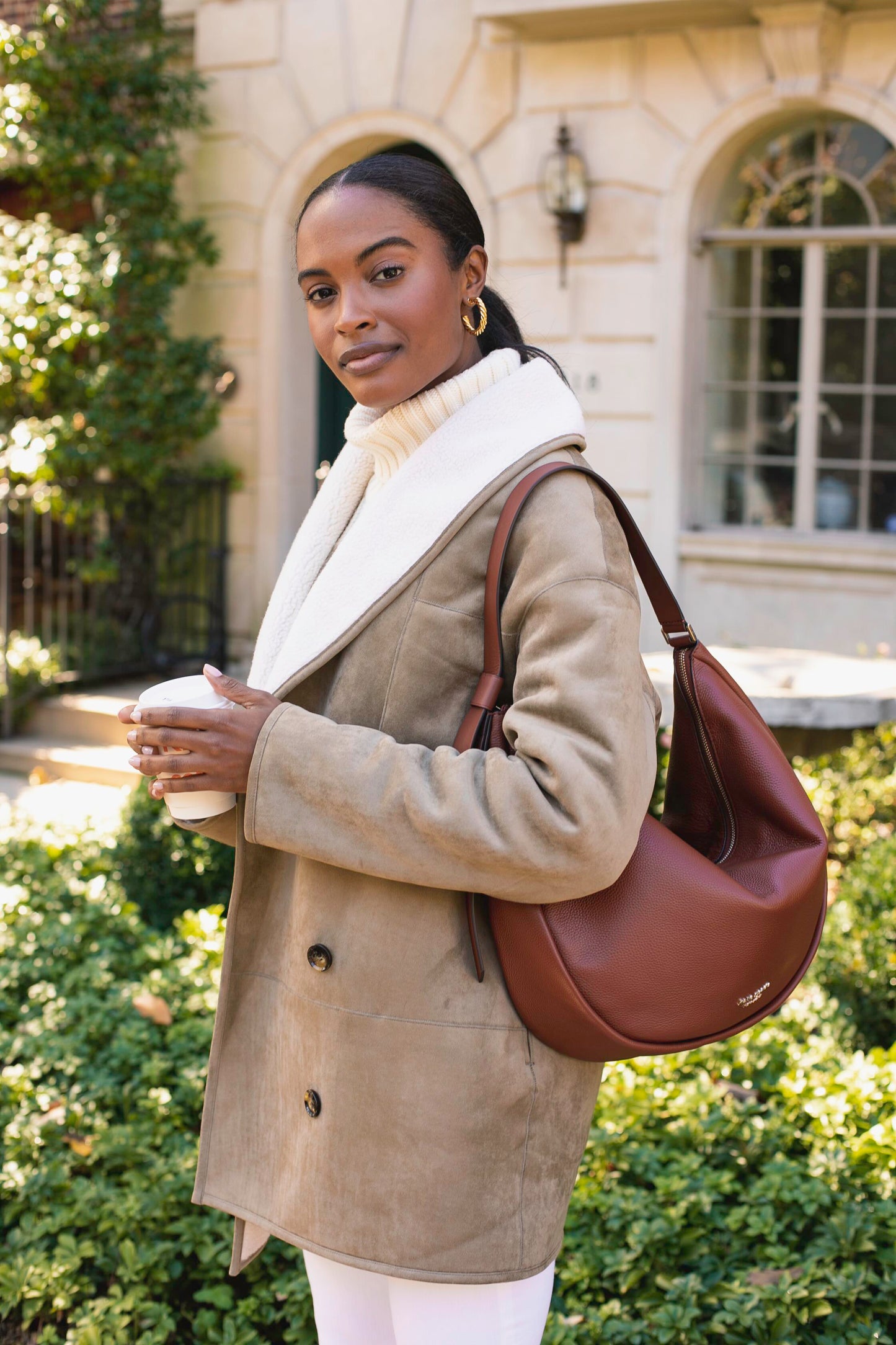 Deep Umber Smile Large Shoulder Bag