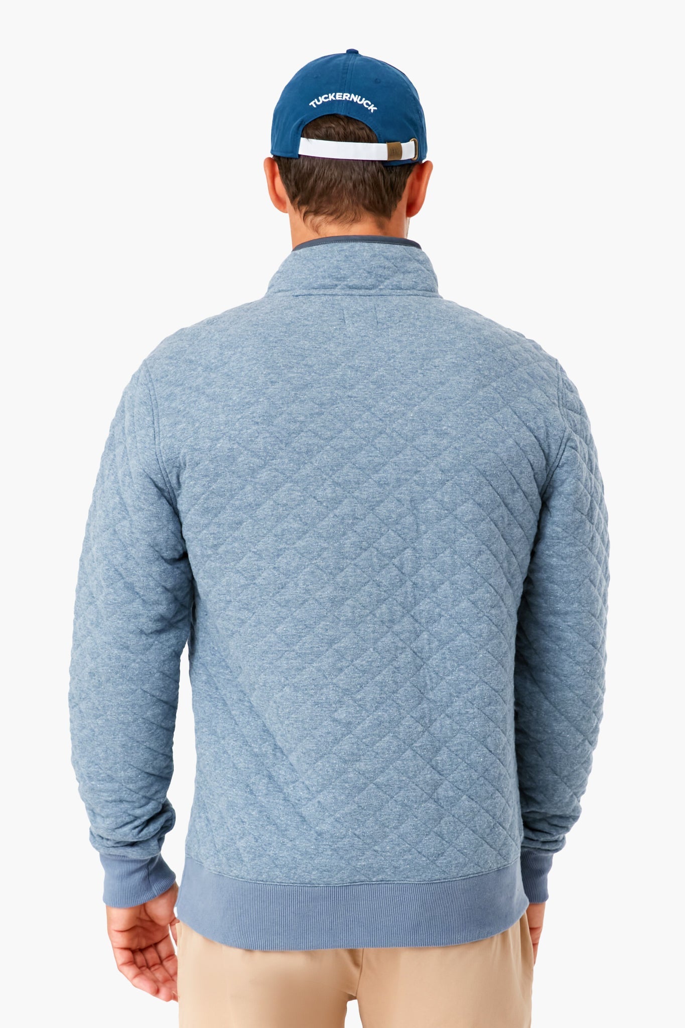 Faded Blue Heather Epic Quilted Fleece Pullover
